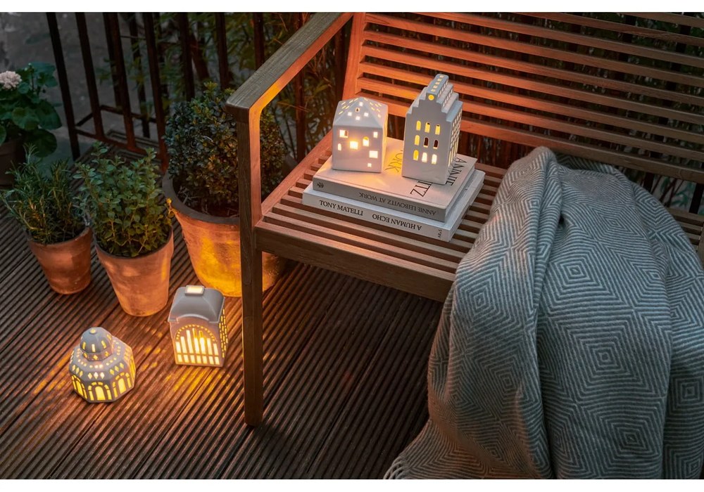 Biały ceramiczny świecznik Kähler Design Urbania Lighthouse Manor