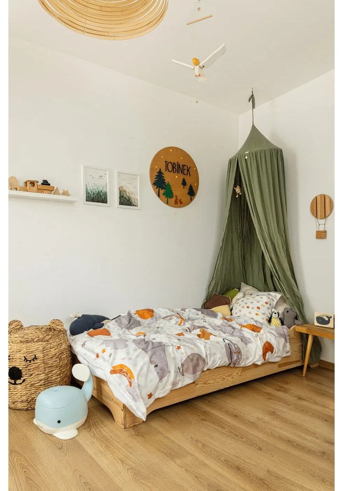 Dziecięcy kosz do przechowywania z hiacyntu wodnego z pokrywką Bloomingville Mini, ⌀ 42 cm
