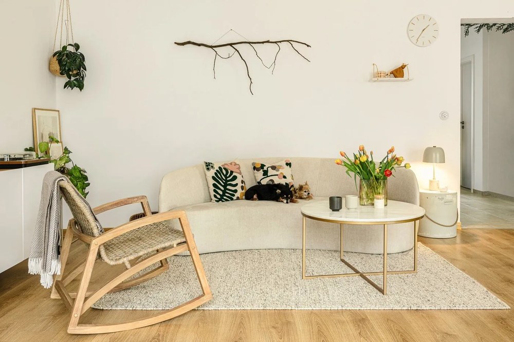 Jasnoszary pled z domieszką bawełny Euromant Ruby, 140x180 cm