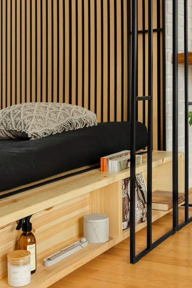 Łóżko dwuosobowe z drewna sosnowego ze stelażem 180x200 cm Ziggy – Karup Design