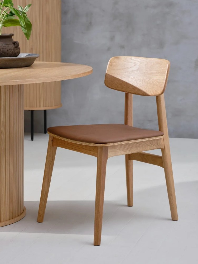 Okrągły stół w dekorze dębu ø 120 cm Nola – Unique Furniture