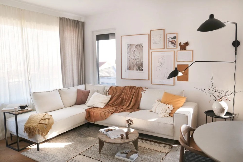 Biały wazon z kamionki Bloomingville Geometric