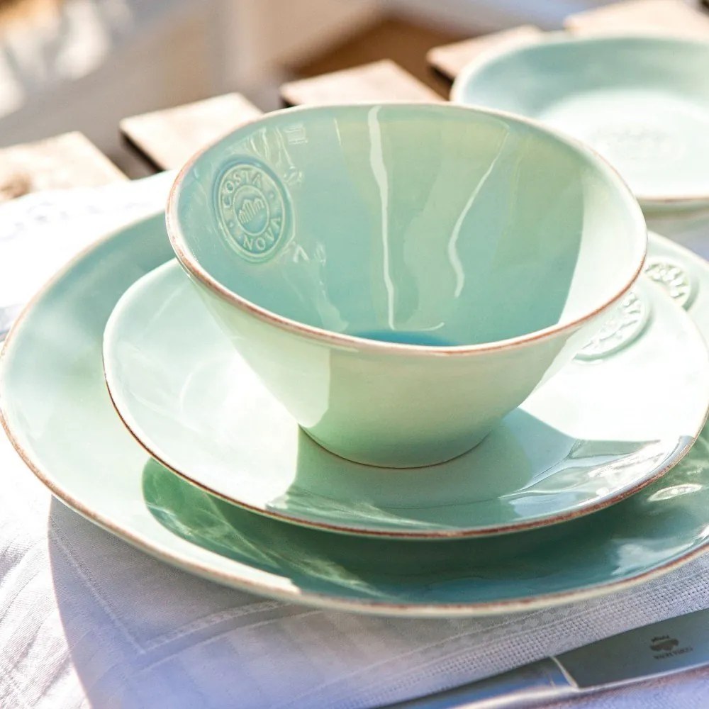 Turkusowy talerz kamionkowy Costa Nova Nova, ⌀ 27 cm