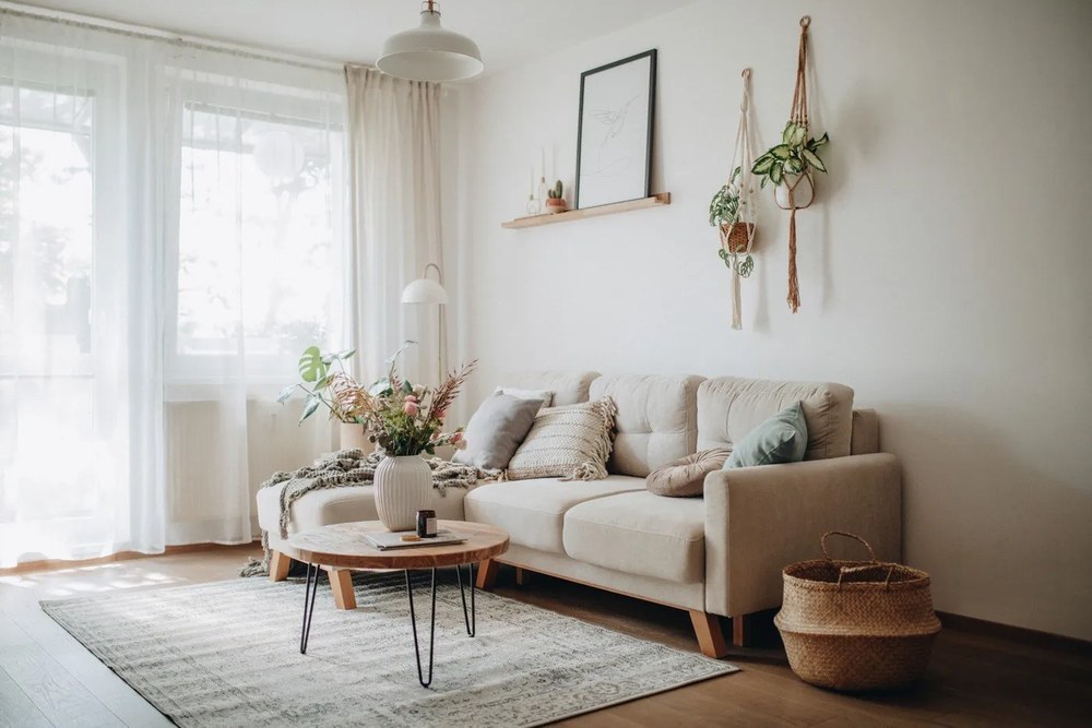 Jasny koszyk z trawy morskiej Compactor, ⌀ 36 cm