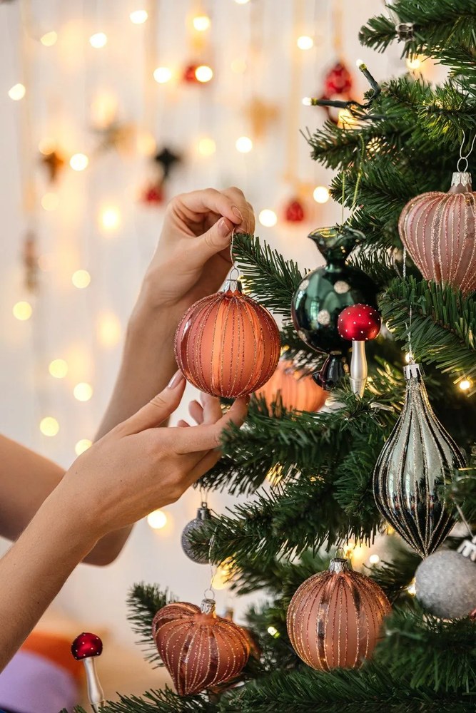 Szklane ręcznie dmuchane bombki zestaw 3 szt. ø 8 cm – Ego Dekor