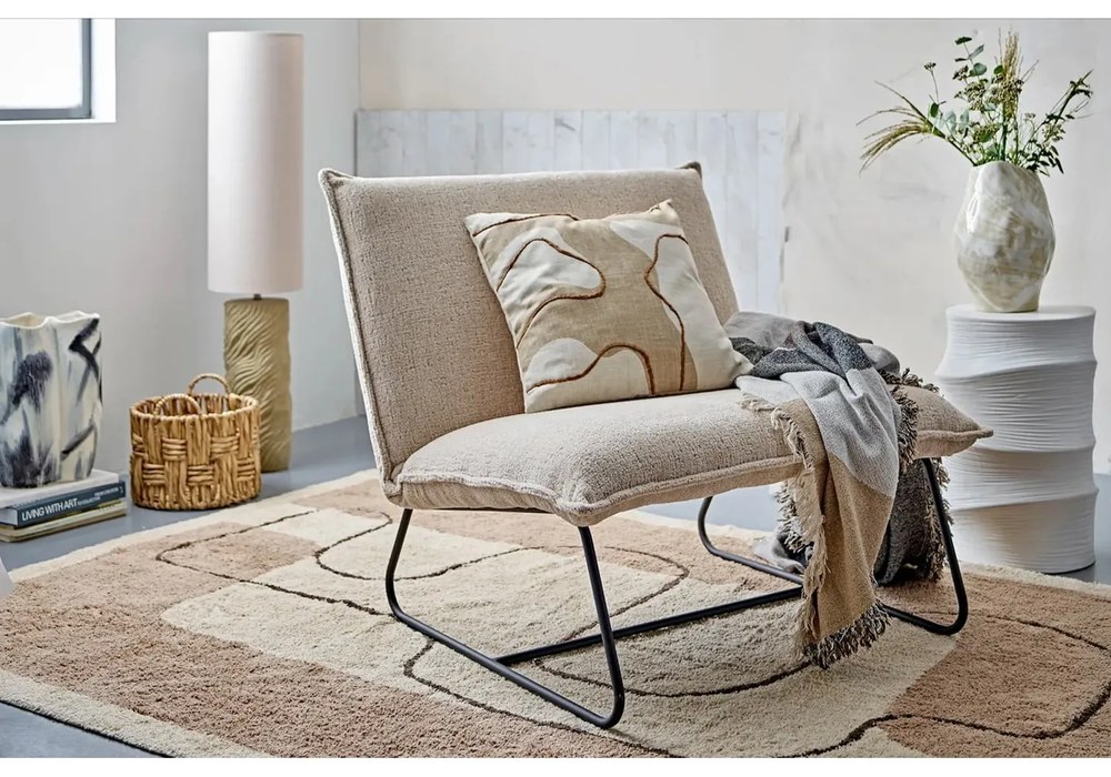 Beżowy kamionkowy wazon (wysokość 31 cm) Obsa – Bloomingville