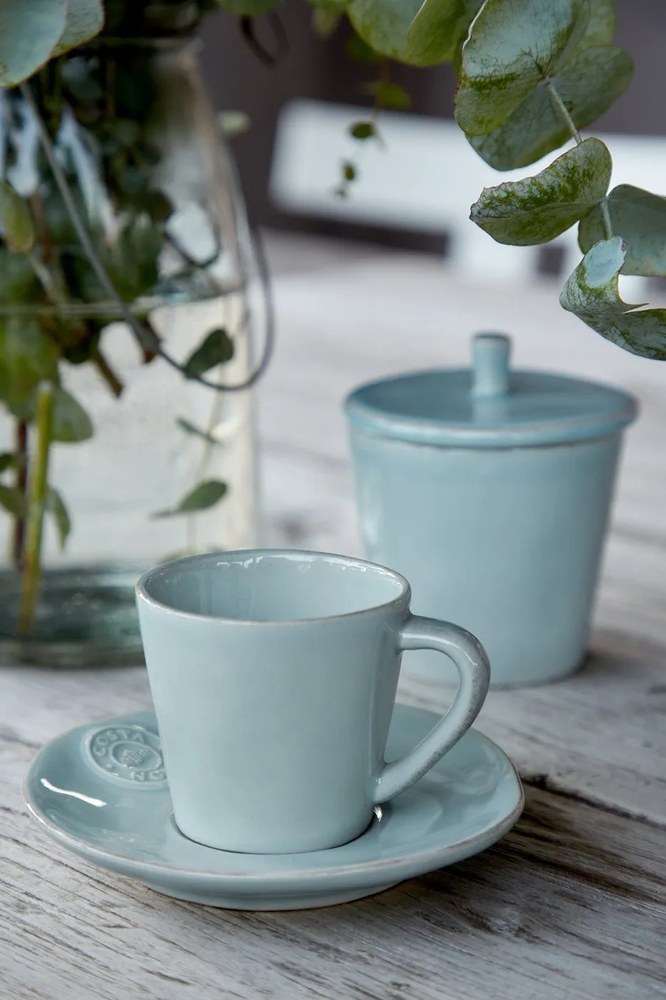 Turkusowe kamionkowe cukierniczka Costa Nova Esme, 210 ml