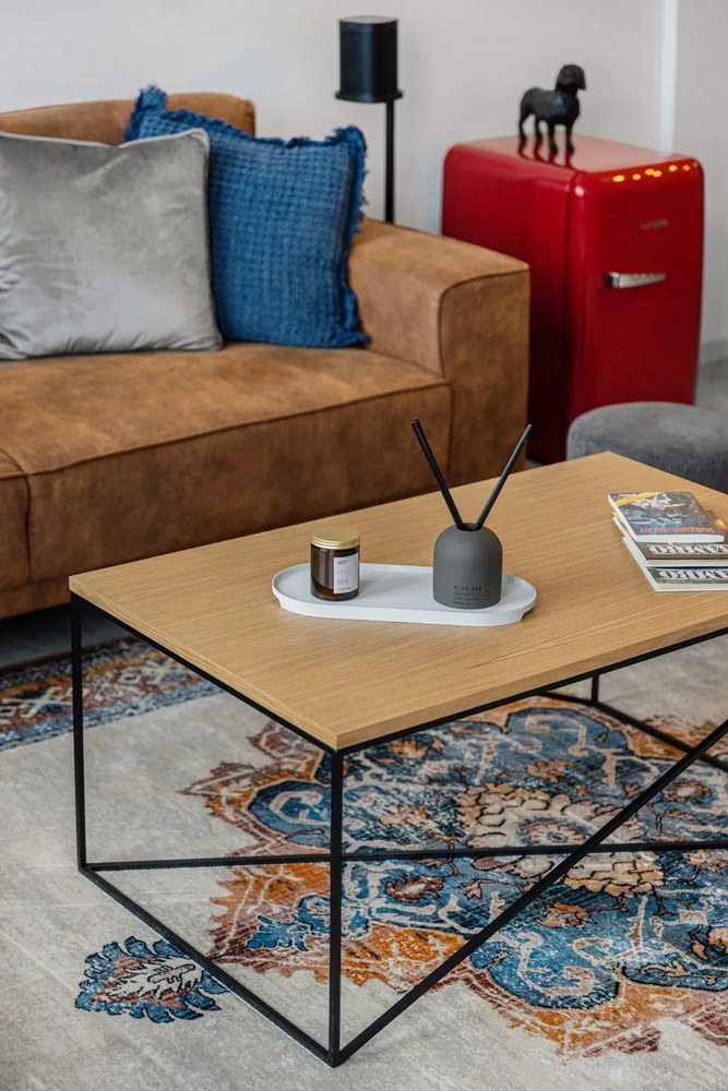 Niebieska bawełniana poduszka dekoracyjna Tiseco Home Studio Waffle, 45x45 cm