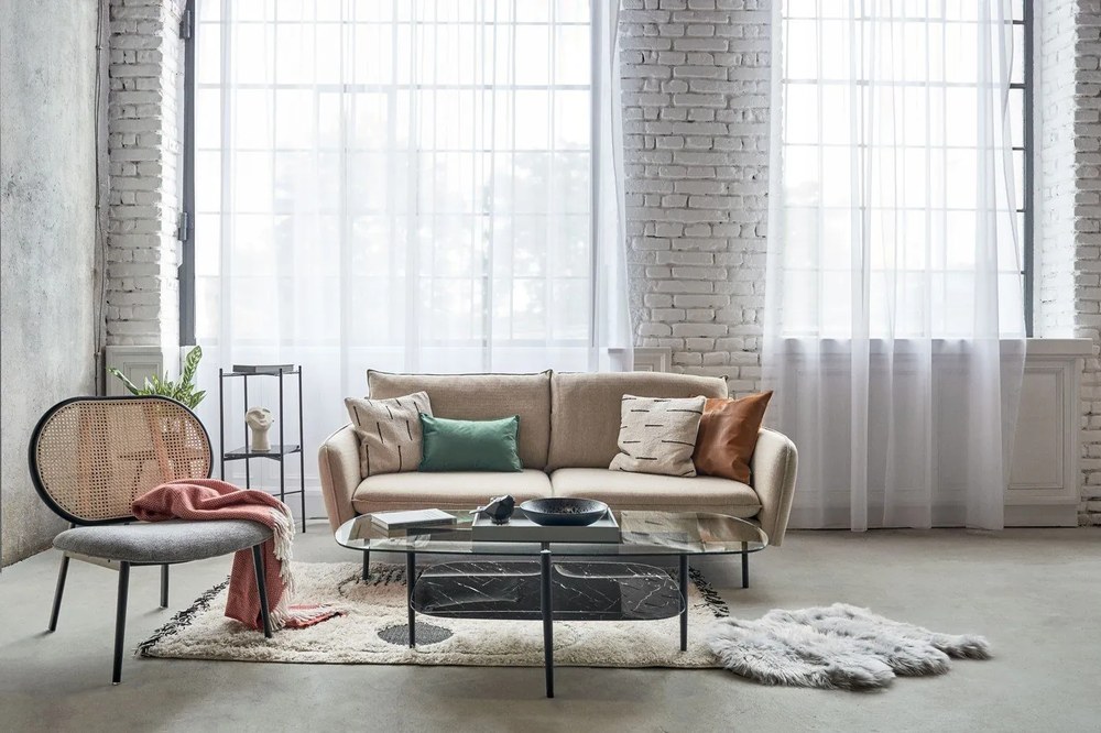 Jasnoszara sztuczna skóra Tiseco Home Studio Sheepskin, 60x90 cm