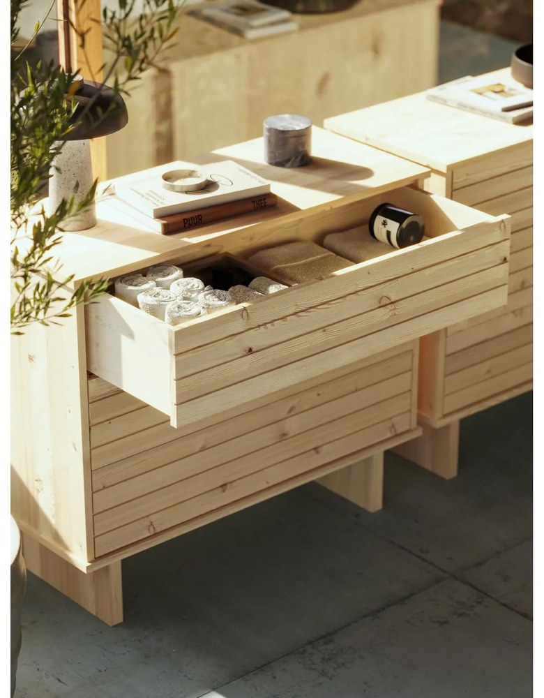 Naturalna komoda z drewna sosnowego Karup Design Kommo