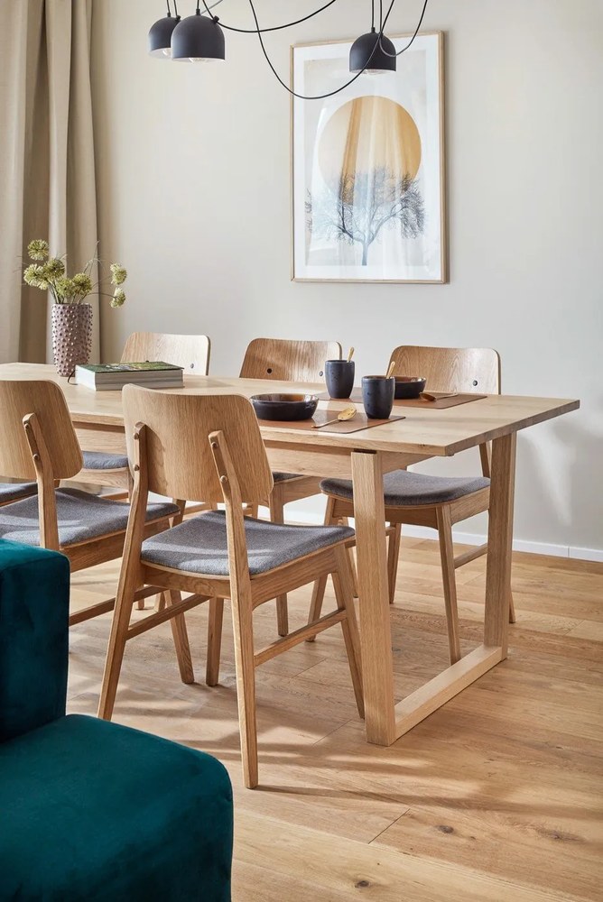 Naturalny stół do jadalni w dekorze dębu Rowico Colonsay, 215x96 cm