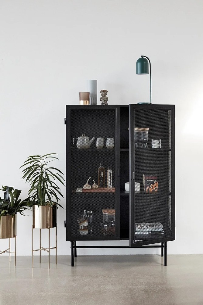 Zestaw 2 doniczek na podstawkach w kolorze mosiądzu Hübsch Gardo