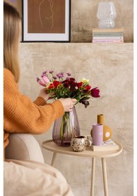 Brązowo-biały kamionkowy kubek Bloomingville Paula, 275 ml