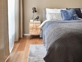 Szare tapicerowane łóżko dwuosobowe bez stelaża 180x200 cm Mattis – Meise Möbel