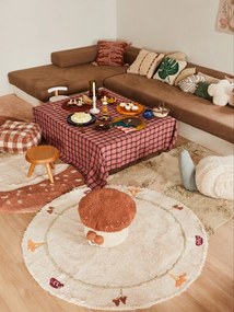 Brązowy puf dziecięcy Vichy Toffee – Lorena Canals