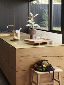 Stołek z drewna dębowego Hübsch Ground