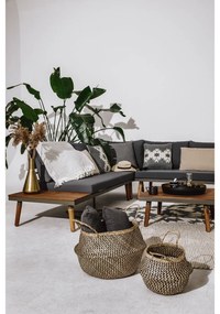 Szara sofa ogrodowa z konstrukcją z drewna akacji Bonami Selection Lustio
