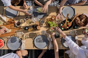 18-częściowy zestaw szarych naczyń z kamionki Bonami Selection Malia