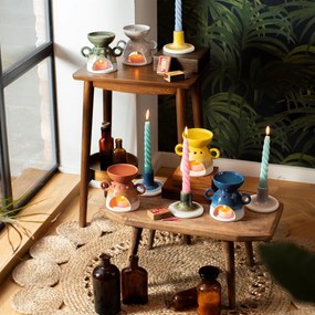 Niebieski świecznik Sass &amp; Belle Bohemian Home Mojave