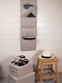 Beżowy tekstylny pojemnik z pokrywką 45x34x25 cm Soft Storage – Bigso