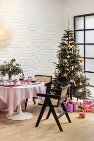 Czarne krzesło z litego drewna sosnowego Gunn – WOOOD