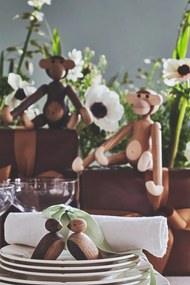 Figurka z litego drewna dębowego Kay Bojesen Denmark Monkey