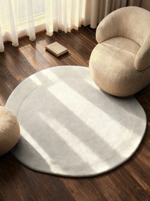 Kremowy okrągły dywan z mieszanki wełny tkany ręcznie ø 160 cm Kari Organic – Villeroy&amp;Boch