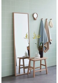 Lustro z drewnianą ramą ścienne/kosmetyczne ø 14 cm – Hübsch