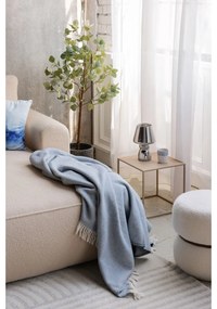 Biały puf z materiału bouclé Milford – House Nordic