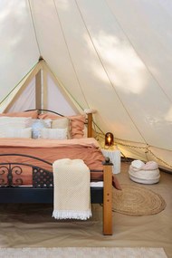 Beżowa bawełniana poduszka dekoracyjna Tiseco Home Studio Waffle, 45x45 cm