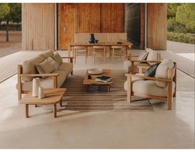 Stolik ogrodowy z litego drewna tekowego 70x140 cm Tirant – Kave Home