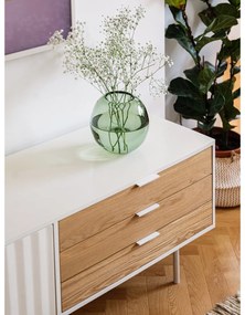Biało-naturalna szafka pod TV w dekorze dębu 180x52 cm Sierra – Teulat