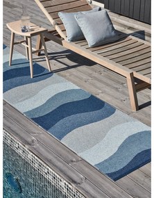 Niebieski chodnik odpowiedni na zewnątrz 70x300 cm Urvi Water – Pappelina