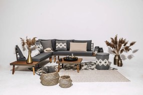 Szara sofa ogrodowa z konstrukcją z drewna akacji Bonami Selection Lustio