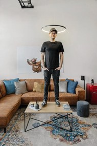 Niebieska bawełniana poduszka dekoracyjna Tiseco Home Studio Waffle, 45x45 cm