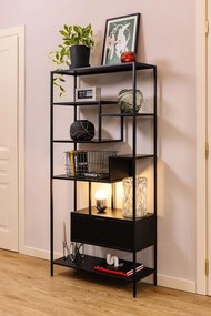 Czarny regał Kave Home Shantay