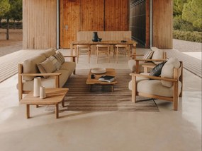 Stolik ogrodowy z litego drewna tekowego 70x140 cm Tirant – Kave Home