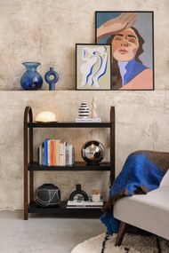 Czarno-biały kamionkowy wazon Kähler Design Omaggio, wys. 12,5 cm