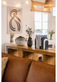 Brązowa sofa z obiciem ze skóry z recyklingu BePureHome Rodeo, 190 cm