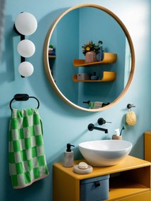 Matowy czarny ścienny uchwyt na ręczniki ze stali nierdzewnej Wenko Orea Ring Turbo-Loc®