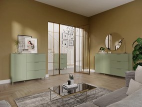 Zielona komoda z matowym wykończeniem 151x98x40 cm Savoca – Germania