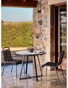 Stół ogrodowy z ceramicznym blatem Kave Home Tella, ⌀ 90 cm