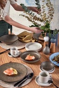 Biała rattanowa mata stołowa Tiseco Home Studio, ⌀ 36 cm