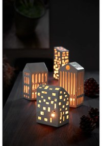 Biały ceramiczny świecznik Kähler Design Urbania Lighthouse High Building