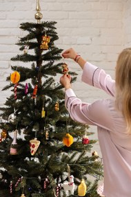 Tekstylna ozdoba świąteczna wykonana ręcznie 13 cm Llama – Sass &amp; Belle