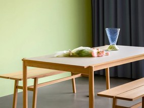 Stół z litego drewna dębowego 107x190 cm Oblique – Hübsch