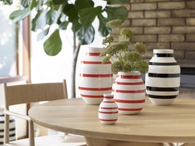 Czarno-biały kamionkowy wazon Kähler Design Omaggio, wys. 30,5 cm