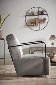 Czarna wielopoziomowa metalowa półka 55 cm Across – Kave Home