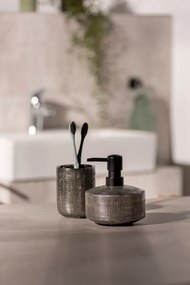 Ceramiczny kubek na szczoteczki do zębów w kolorze srebra Rivara – Wenko