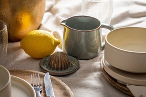 Zielony kamionkowy dzbanek z wyciskarką Bloomingville Pixie